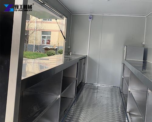 inner part of fast food trailer
