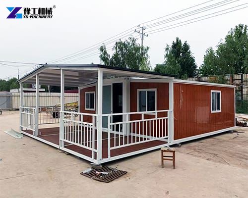 20ft expandable container home with a terrace
