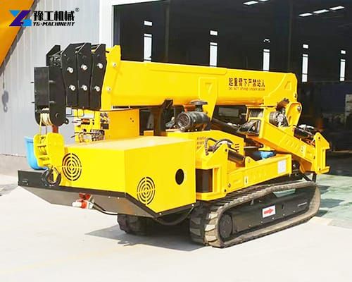 crawler spider crane folded