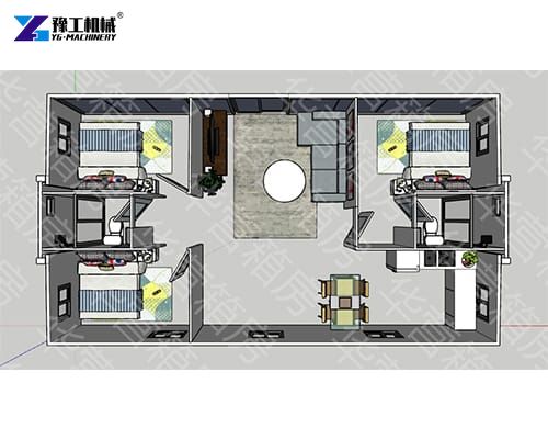 3 bedroom expandable prefab house