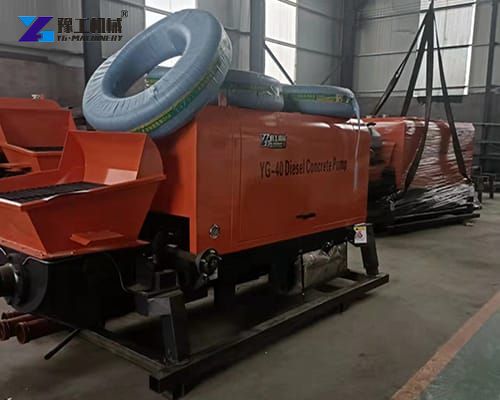 trailer mounted concrete pump ready to shipment