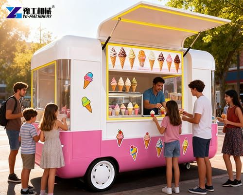 YG mobile food trailer for ice cream