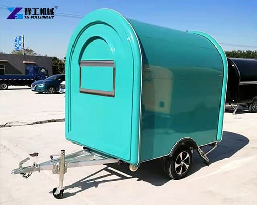ice cream round food trailer with beautiful color