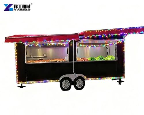 kebab food trailer at night