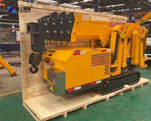 mini spider crane exported to France