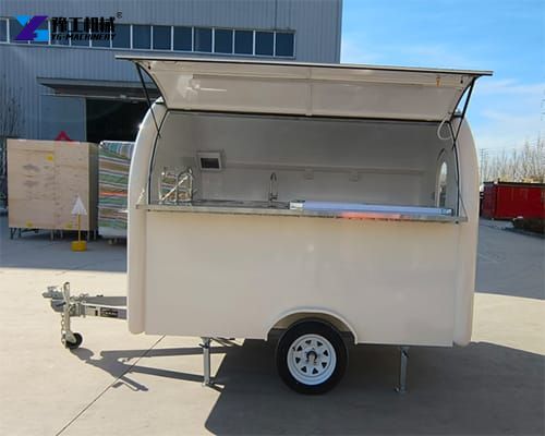 round food trailer ready to delivery