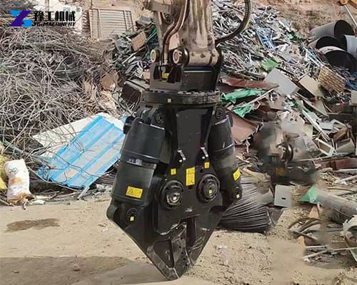 double cylinder hydraulic shear attachment