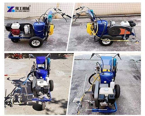 cold road line painting machines display