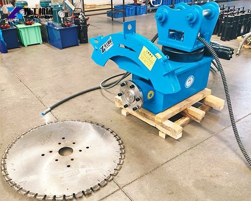 excavator concrete saw attachment in factory