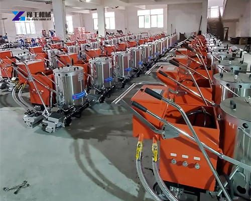 hot melt road marking machines in factory