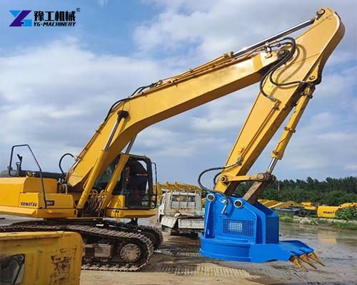 hydraulic magnet mounted on excavator
