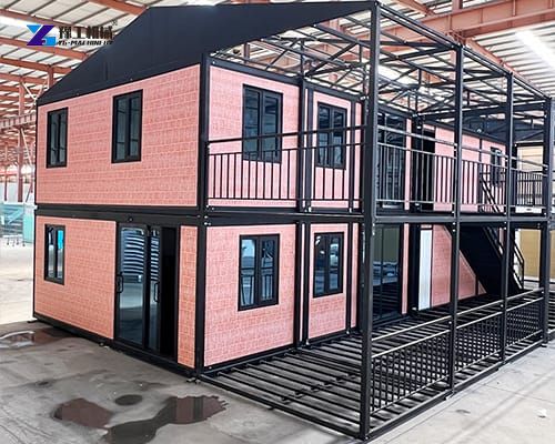two story expandable container house