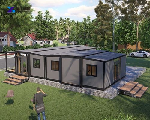 a 40ft prefab house and 20ft portable container house