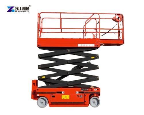 scissor lift extended platform
