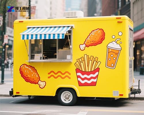 mobile french fries food cart