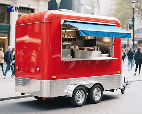 mobile french fries food trailer