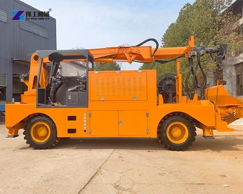 YG shotcrete truck display