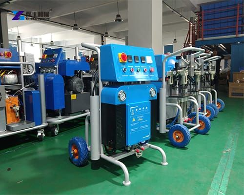 polyurethane spray machines in factory
