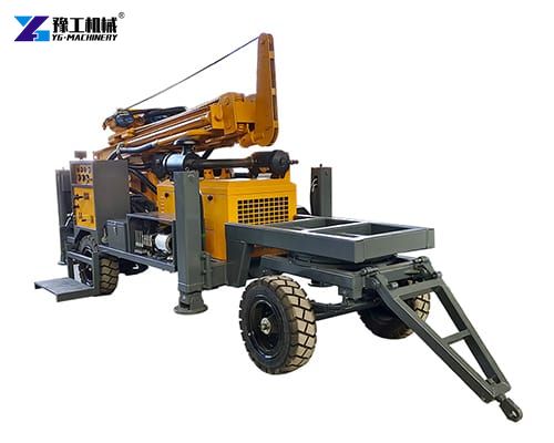 trailer mounted water well drilling rig
