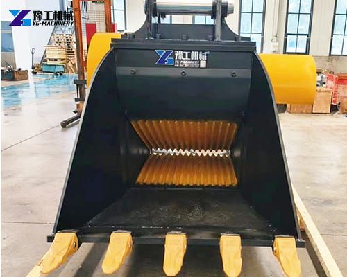 excavator crusher attachment for demolition project