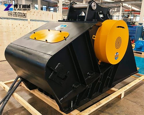 excavator crusher bucket for rock crushing projects