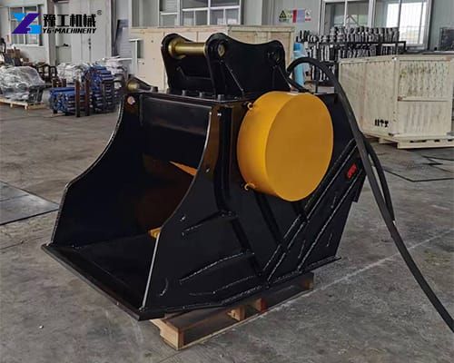 excavator crusher bucket for rock material crushing
