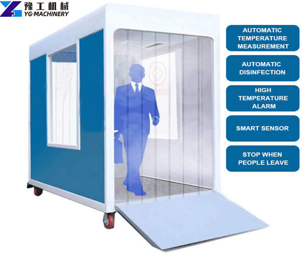 mobile human disinfection gate