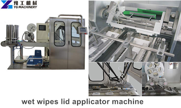 wet wipes lid applicator machine