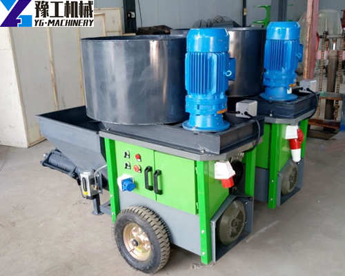 Mixing and spraying machine