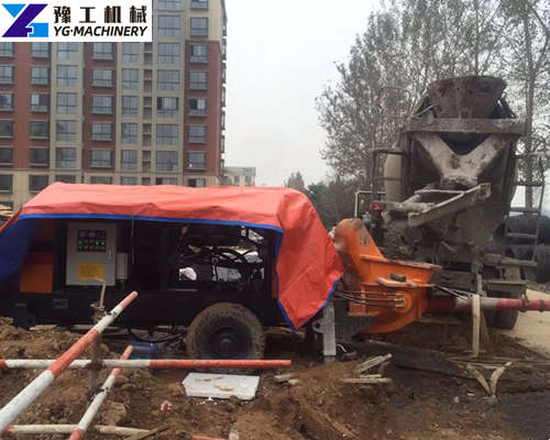 Concrete Pump Machine Construction Site