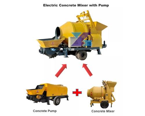 small concrete pump mixer