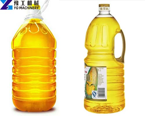 Cooking oil in the PET bottle