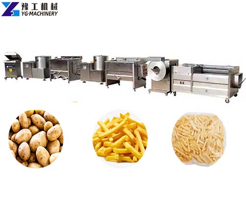 semi automatic french fries proeuction line