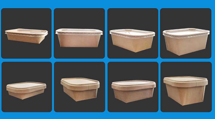 Finished Rectangular Square Paper Bowls