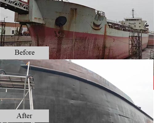 Sandblasting for Ships