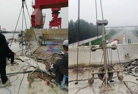 Hydraulic Diamond Wire Saw Application