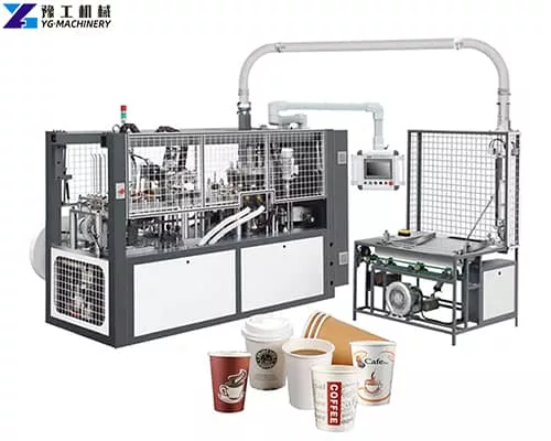 YG Best Selling Automatic Paper Cup Making Machine Hollow Ripple Coffee  Double Wall 3D Paper Cup Maker Equipment Customized Line