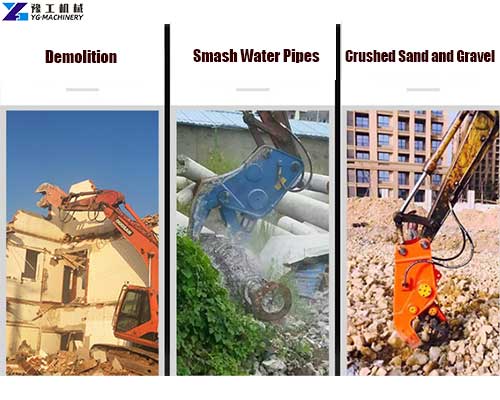 Excavator Concrete Crusher Application