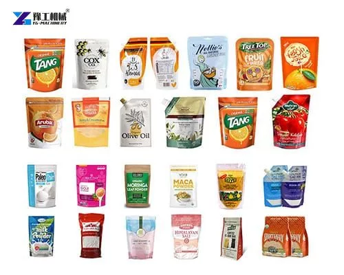 applicable premade pouches display