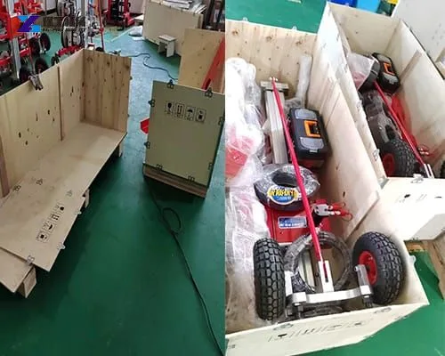concrete wire cutting machine packaging in wooden box