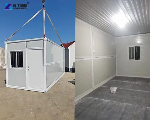prefab folding house outside and inner side display