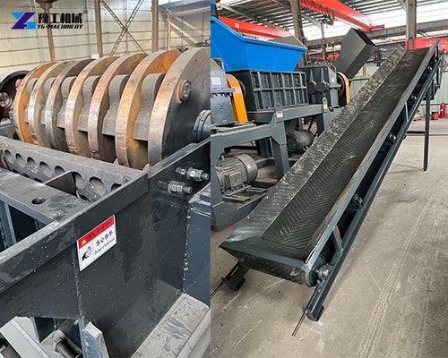 metal crushing part and conveyor belt