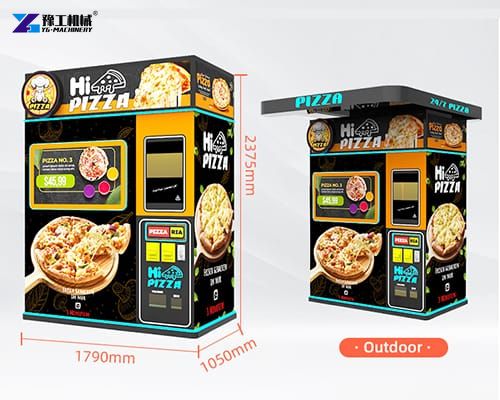 pizza vending machine size