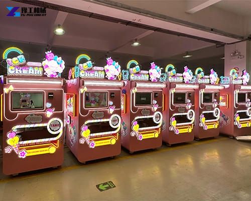 automatic ice cream vending machines in the factory