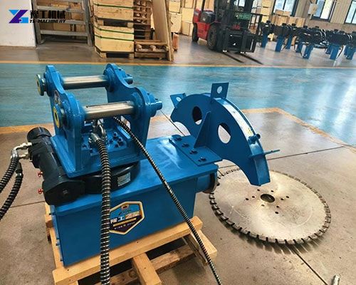 excavator rock saw