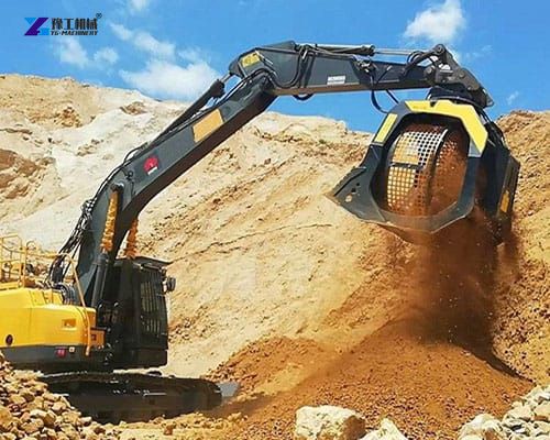 rock screening bucket for excavator application