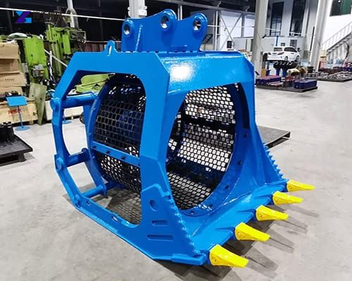 rock screening excavator attachment in factory