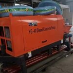 trailer mounted concrete pump sold to Chile