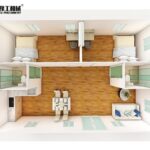 20ft prefab house with 2 bedrooms and 2 bathrooms