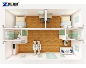 20ft prefab house with 2 bedrooms and 2 bathrooms